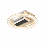 Luxury Crystal LED Ceiling Fan Light