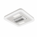 Square Crystal Flush Mount with Remote Control