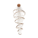 Modern 9-Ring Spiral LED Pendant Chandelier - Polished Rose Gold