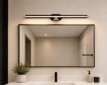 Black Rose Gold Mirror Light