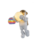 3D Astronaut Holding Moon LED Wall Light - Creative Kids Room Decor