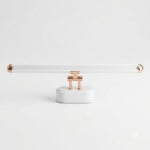 Modern White & Rose Gold Adjustable LED Picture Light – Bathroom Vanity Mirror Lamp