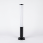 Modern Cylindrical LED Pathway Bollard Light – Matte Black & Frosted Opal Diffuser