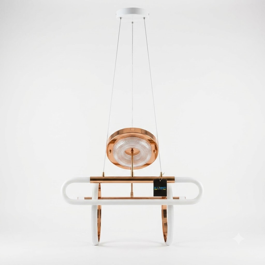 pomelli_photoshoot-1_12 Modern Minimalist Stadium Loop LED Linear Pendant Light – White & Polished Gold - Image 1