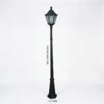Grand 2M Victorian Outdoor Street Lamp Post – Single Light Matte Black (E27)