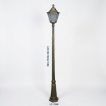 2M Antique Gold/Brass Victorian Street Lamp Post – Antique BKG Patina (E27)