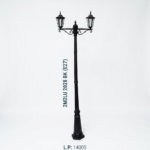 2M 2-Light Victorian Outdoor Street Lamp Post – Dual Upright Lanterns (E27)