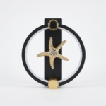 Luxury Crystal Paved Gold Starfish LED Halo Wall Sconce - Black & Gold