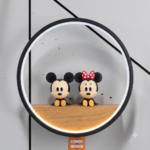 Mickey & Minnie Mouse Circular LED Shelf Wall Sconce (Model 1132)