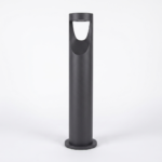 Modern Cylindrical Scoop LED Pathway Bollard Light – Anthracite Dark Grey (IP65)