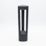 Modern Triangular 3-Column LED Bollard Light – Anthracite Dark Grey
