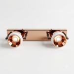 Modern 2-Light Directional COB Spotlight Wall Sconce – Polished Rose Gold & White