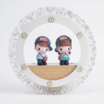 Crystal Ruffled LED Wall Sconce with Denim ""LOVE"" Cap Couple