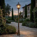 2M Antique Gold/Brass Victorian Street Lamp Post – Antique BKG Patina (E27) - Image 2