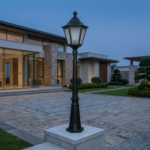 2M Hexagonal Victorian Outdoor Street Lamp Post – Matte Black Aluminum (E27) - Image 2