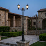 2M 2-Light Victorian Outdoor Street Lamp Post – Dual Upright Lanterns (E27) - Image 2