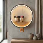 Mickey & Minnie Mouse Circular LED Shelf Wall Sconce (Model 1132) - Image 2