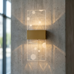 Modern Geometric Constellation Acrylic LED Wall Sconce - Gold Base - Image 2
