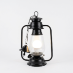 Industrial Matte Black Hanging Hurricane Lantern Pendant Light
