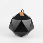 Modern Geometric Faceted Polyhedron Pendant Light - Matte Black