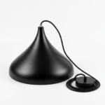 Modern Scandinavian Matte Black Tapered Bell Pendant Light