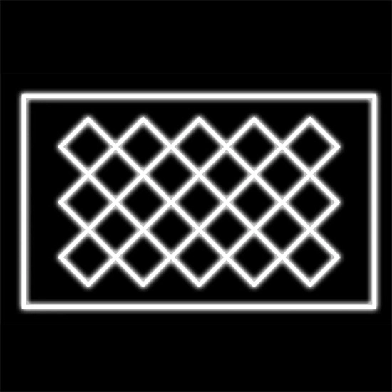 0013338_sistem-lumini-led-romb-48-x-28-m_550 16x8 Ft Rhombus Diamond Lattice LED Ceiling Grid with Perimeter Border – Cool White - Image 1