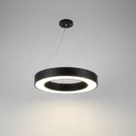600mm Circular Halo Ring LED Architectural Pendant Light – Matte Black