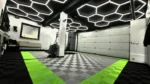 8-Hexagon Symmetrical Square LED Ceiling Grid (8x8 Ft) – Cool White - Image 3