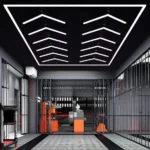 16x8 Ft Double Headed Arrow Geometric LED Ceiling Light with Outer Border – Cool White - Image 2