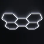 5-Hexagon LED Ceiling Light Grid (6x8 Ft) – Commercial Gym & Studio Lighting