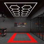 16x8 Ft 10-Hexagon LED Ceiling Grid System with Outer Perimeter Border – Cool White - Image 3