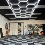 16x8 Ft 14-Hexagon High-Density LED Ceiling Grid with Outer Border – Tri-Color (CCT) - Image 2