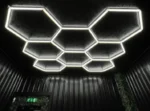 8-Hexagon Symmetrical Square LED Ceiling Grid (8x8 Ft) – Cool White - Image 2