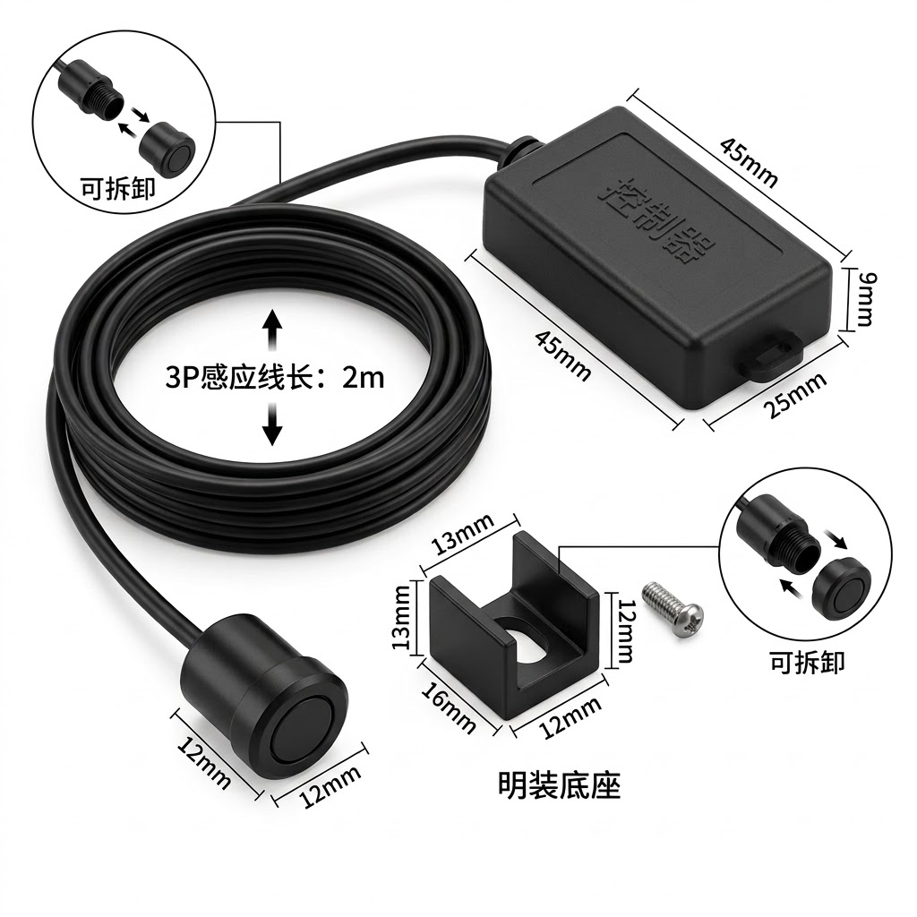 pomelli_photoshoot-1_20 TEEZO Centralized Single Door IR Sensor Switch – DC 12V/24V (5A) for Wardrobes & Cabinets - Image 1