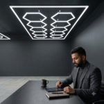 16x8 Ft 10-Hexagon LED Ceiling Grid System with Outer Perimeter Border – Cool White - Image 2